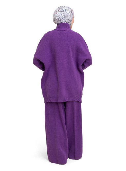 Sparkle Purple Knit Suit - Khotwh